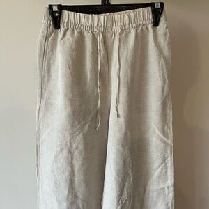 H&M linen blend wide leg pants